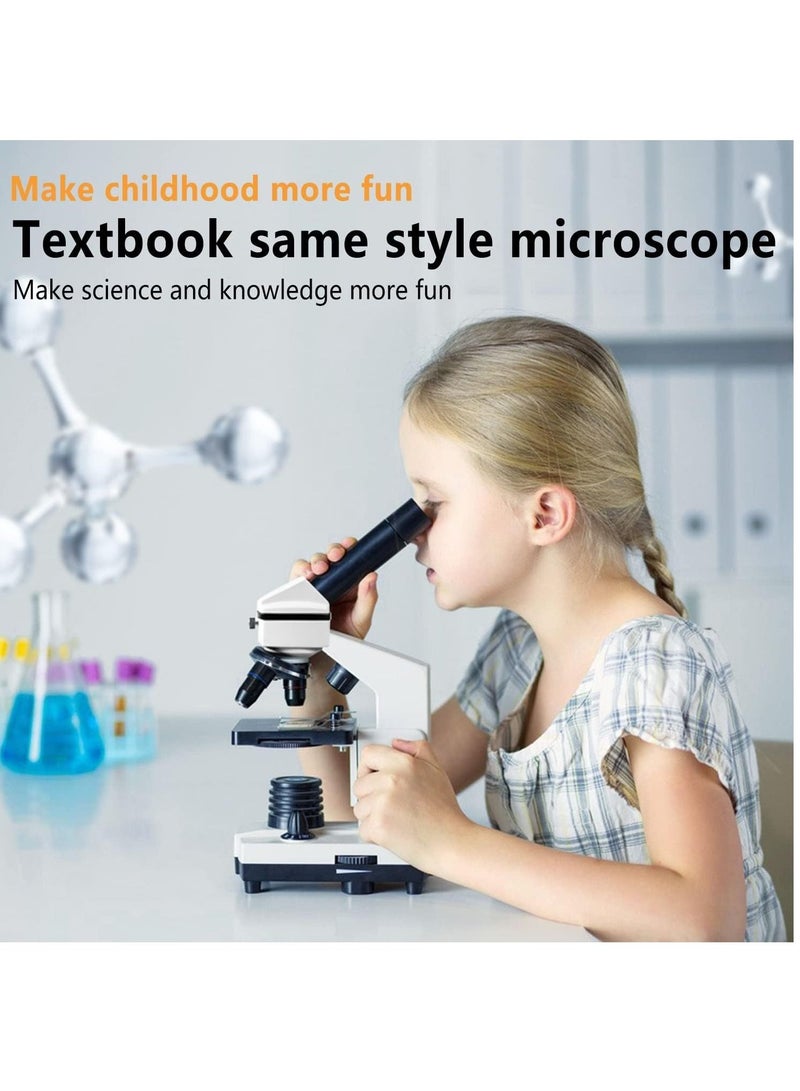 Powerful 100X-2000X Microscopes for Kids & Adults - Ideal for Home & School Labs with Slides & Phone Adapter