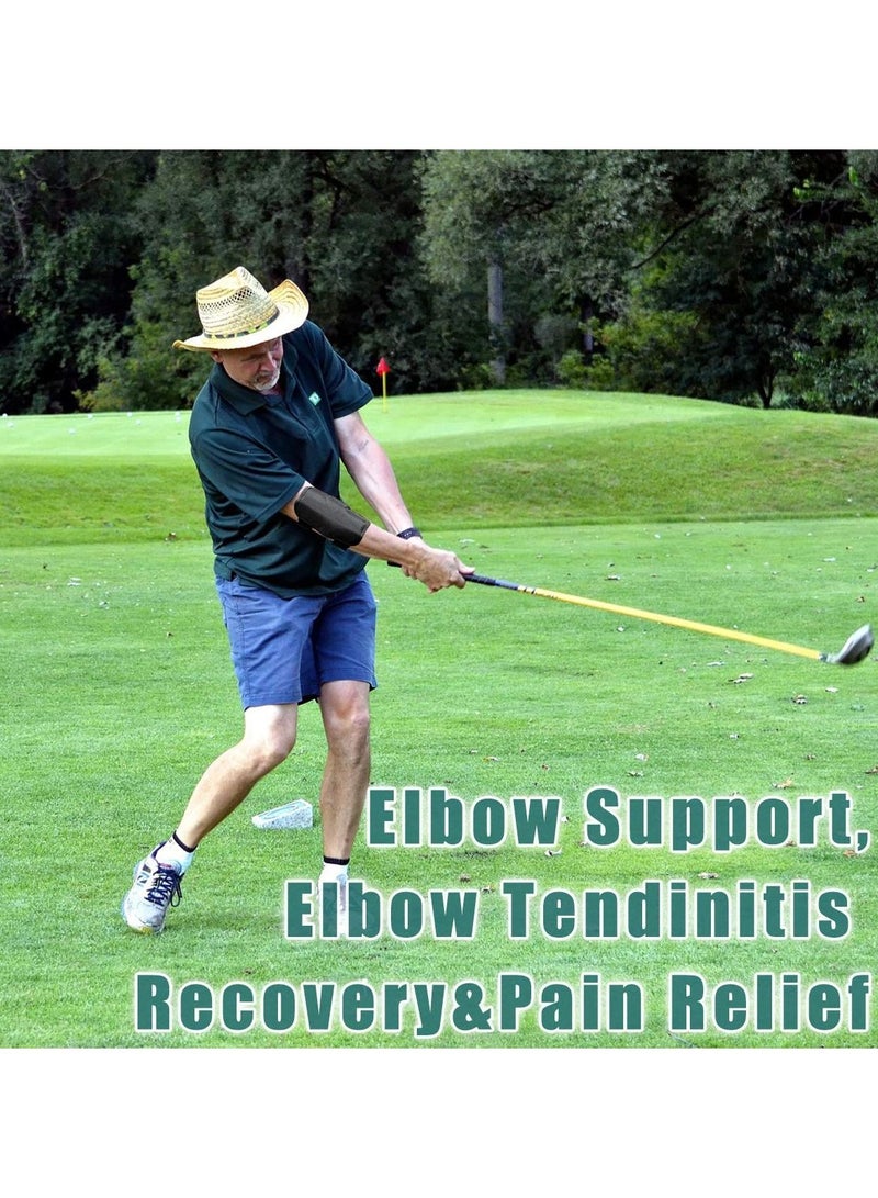 Elbow Golf Swing Training Aid, Golf Practicing Posture Corrector Golf Swing Improvement Elbow Positioning Aid Golf Training Tool Golf Posture Training Adjustable Swing Trainer for Unisex Golfers