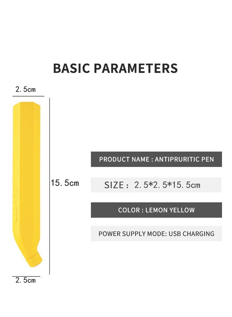 Nsect Sting Bite Relief Electronic Mosquito Bites Itching Treatment Tool Thermal Frequency Pulse antipruritic Stick Fast Symptom Relief,Reduce Pain Portable USB Rechargeable