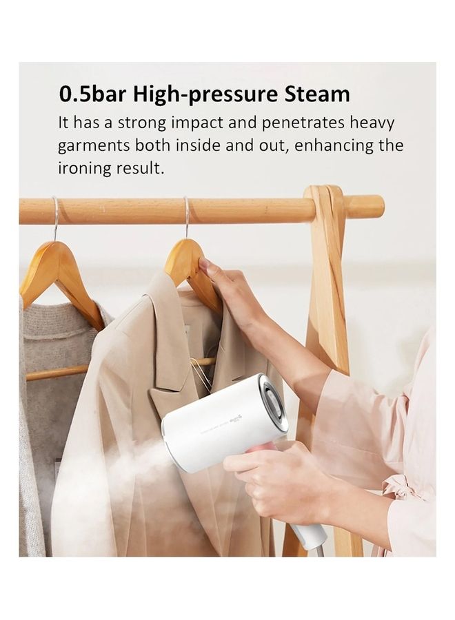 2 In 1 Portable Multi-Function Steam And Flat Iron Intelligent Preheating System 0.5b High Pressure Dual-Duct Heating 110 ml 1000 W HS200 White