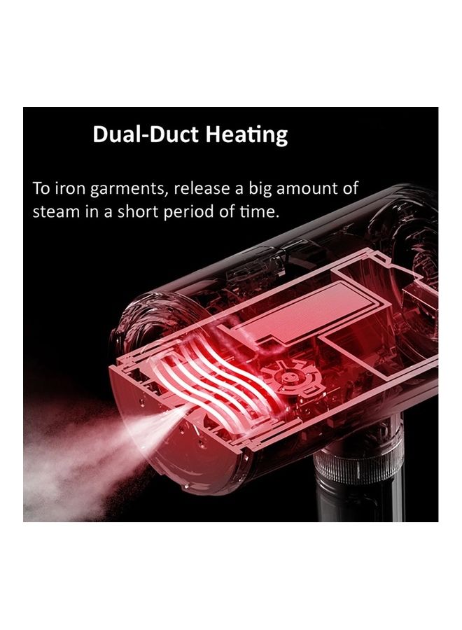 2 In 1 Portable Multi-Function Steam And Flat Iron Intelligent Preheating System 0.5b High Pressure Dual-Duct Heating 110 ml 1000 W HS200 White
