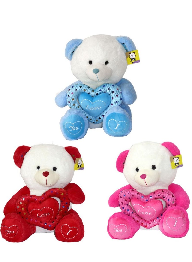 3-Piece Bear Plush Toy 40 cm