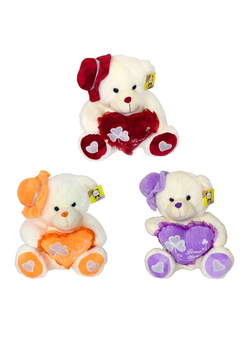 3-Piece Bear Plush Toy 40 cm