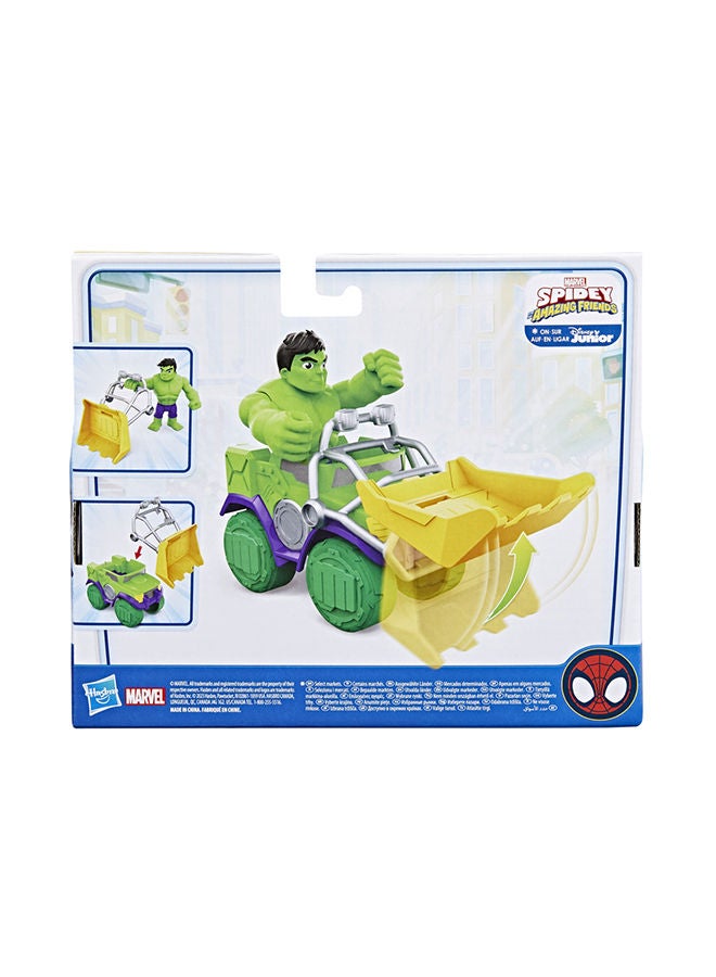 Marvel Spidey and His Amazing Friends Hulk Smash Truck Set, Action Figure with Vehicle and Accessory, Marvel Toys, Preschool Toys, Super Hero Toys