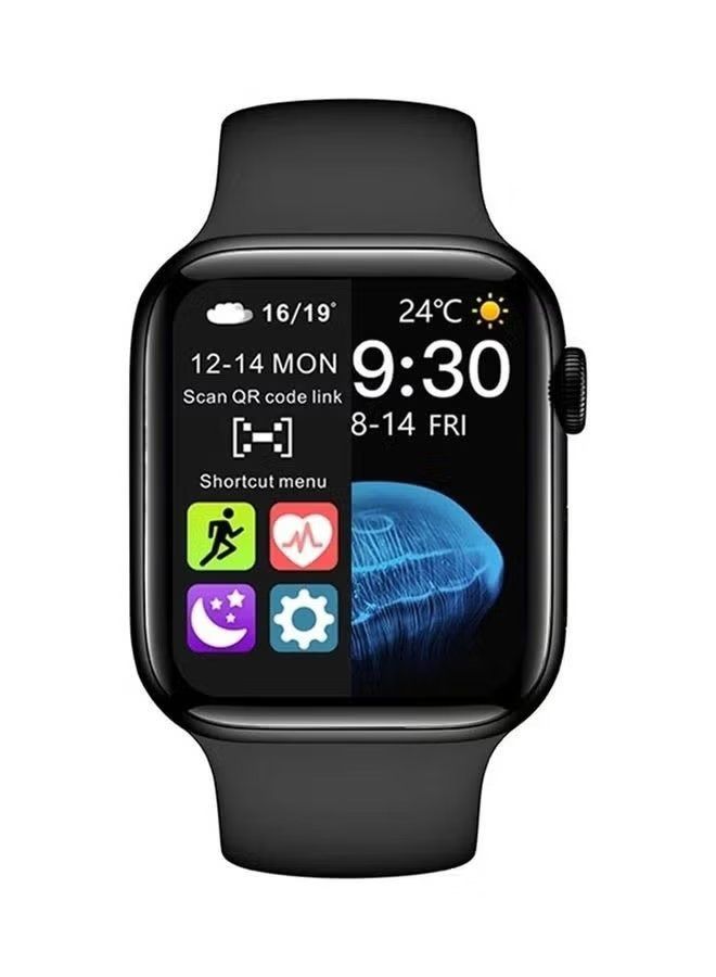 200.0 mAh HW22 Plus Smartwatch Series 7 45mm with Wireless Charging Black