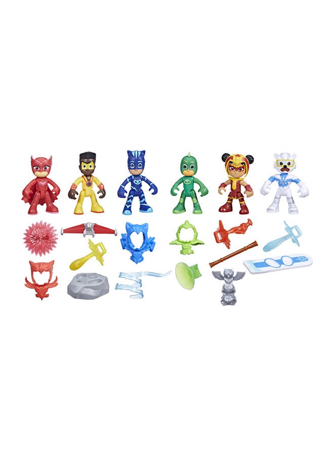 Pj Masks Power Heroes Meet The Power Heroes Figure Set With 6 Figures And 14 Accessories Preschool Toys For Kids 3 Years And Up