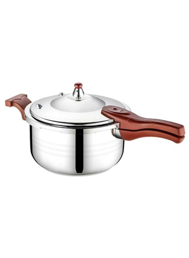 Stainless Steel Pressure Cooker Silver 7Liters