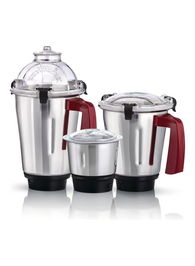 3-in-1 Multifunctional Mixer Grinder with 3 Jars Set: Blender, Wet & Dry Grinder and a Chutney Jar Years Warranty 750 W MG750-B5 white and red