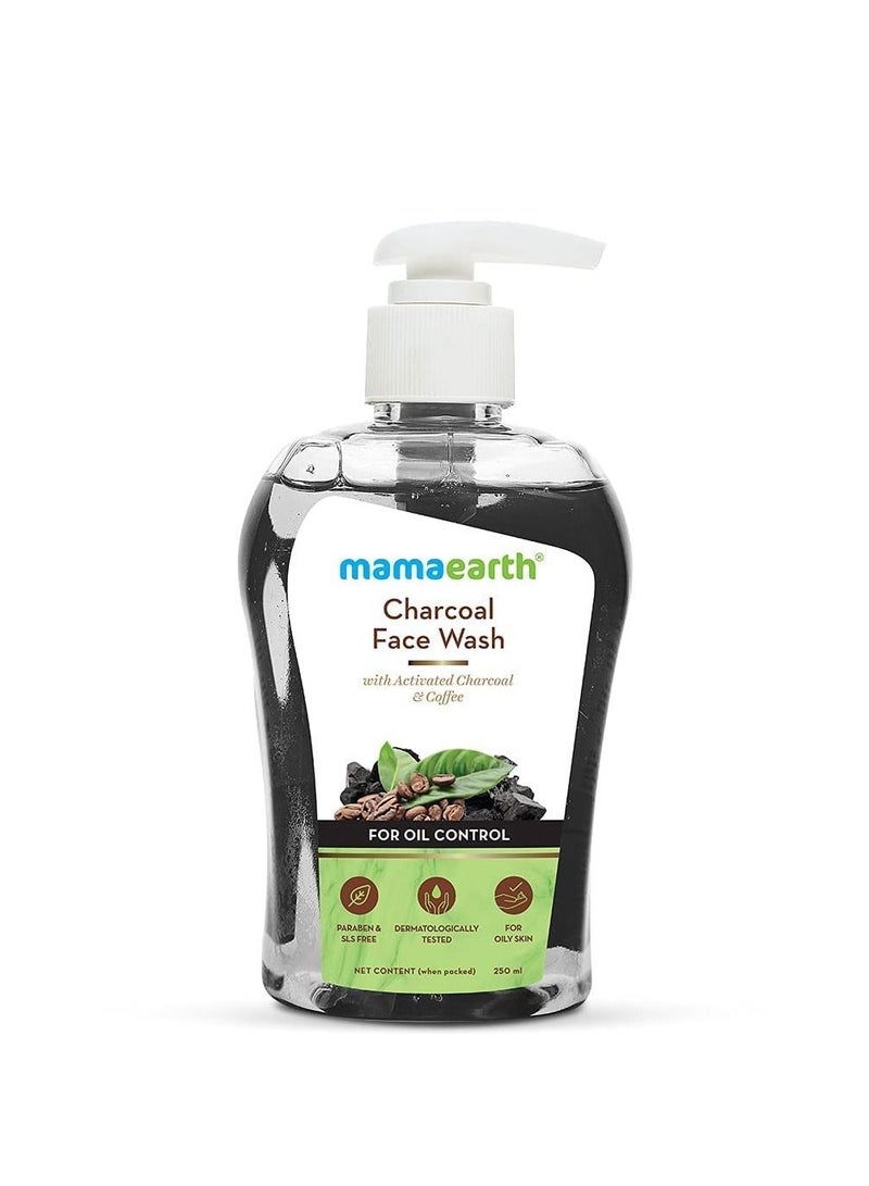 Mamaearth Charcoal Face Wash with Activated Charcoal and Coffee for Oil Control (250)