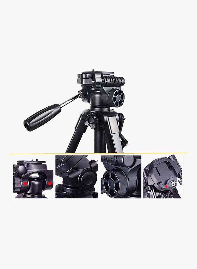 Vct-668 Pro Tripod With Damping Head Fluid Pan For Slr/Dslr Canon Nikon Black