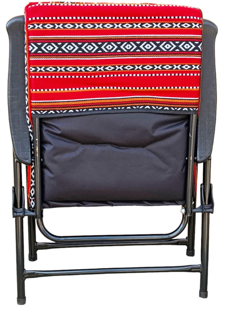Folding Camping Chair with Cusion Premium Quality | Sadu Chair | Beach Chair | Garden Chair | Fishing Chair | Travel Chair | Picnic Chair