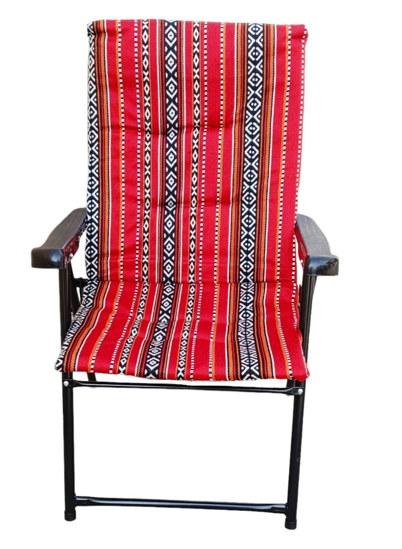 Folding Camping Chair with Cusion Premium Quality | Sadu Chair | Beach Chair | Garden Chair | Fishing Chair | Travel Chair | Picnic Chair