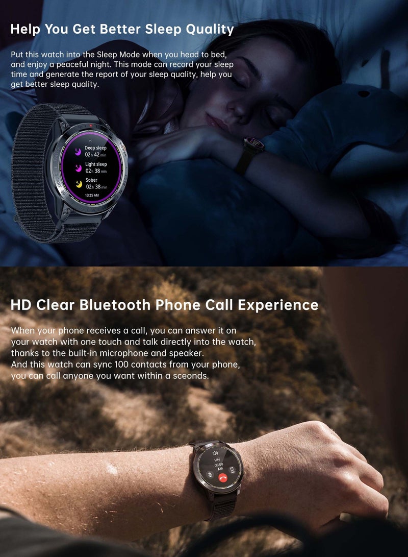 Mens Smartwatch with Bluetooth Calls Fitness Tracker Sports Smart Watch for Men