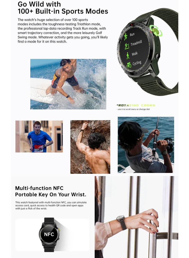 Mens Smartwatch with Bluetooth Calls Fitness Tracker Sports Smart Watch for Men
