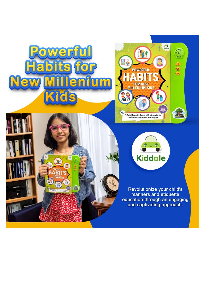 Educational Learning Toy for 4+ Kids, Sound Book on Easy Learning of Good Habits and LifeSkills with Musical Rhymes and Audio Stories for 4 5 6 year kid