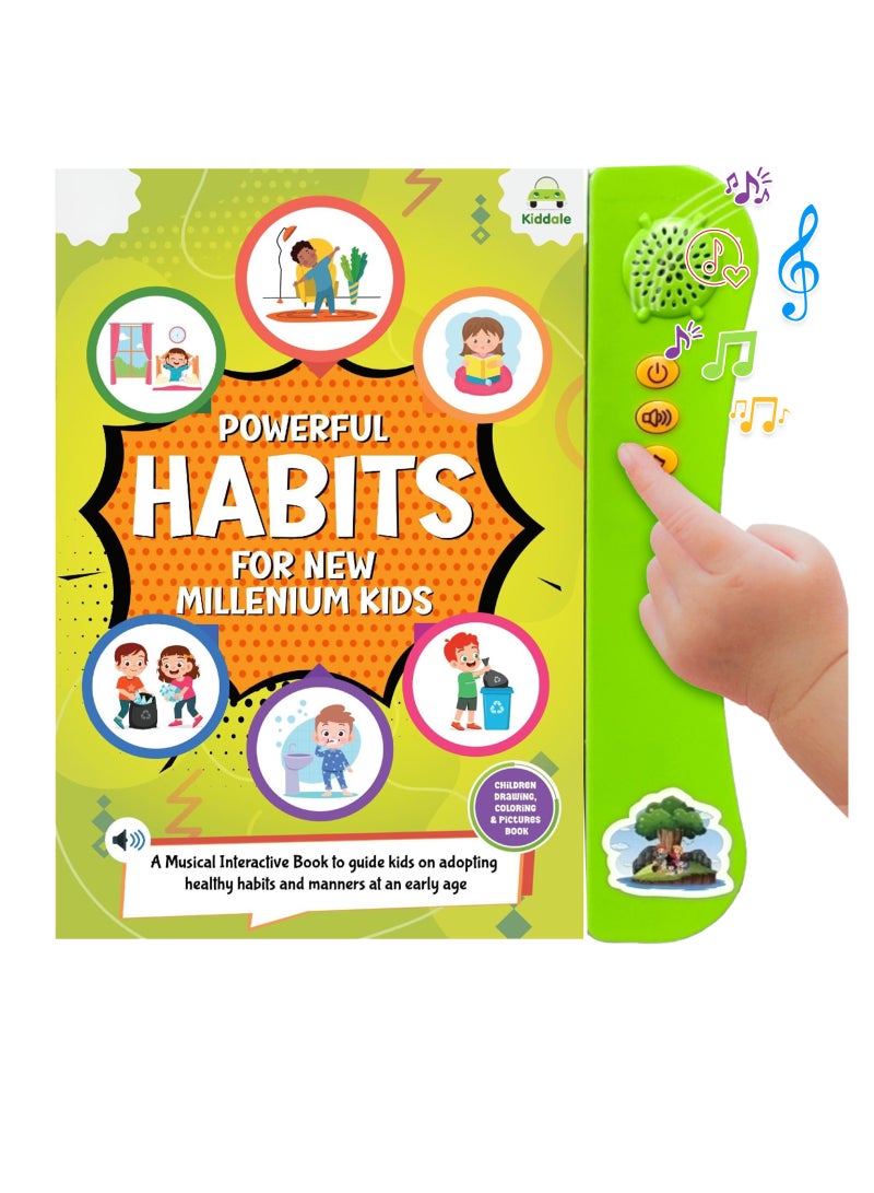 Educational Learning Toy for 4+ Kids, Sound Book on Easy Learning of Good Habits and LifeSkills with Musical Rhymes and Audio Stories for 4 5 6 year kid