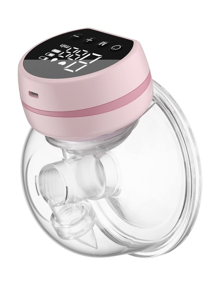 Wearable Breast Pump Hands Free - Electric Portable Wireless Breast Pumps, 3 Modes & 9 Levels Breastfeeding Milk Pump, Adjustable Painless Strong Suction Memory Function