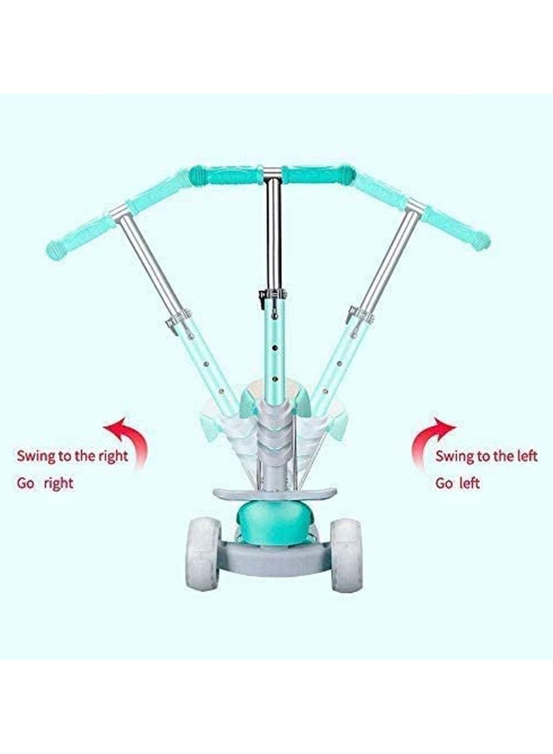 5 in 1 Kids Scooter 3 Wheels Walker with Detachable Seat and Backrest 4 Adjustable Heights