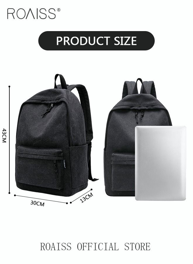 Stylish Large Capacity Travel Backpack with Multi-Layer Convenient Storage Wear-Resistant Solid Color Simple Design Backpack for Travel