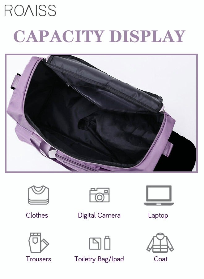 Duffle Bag for Women Sports with Wet Pocket Shoe Compartment Overnight Weekender Travel Bag Thicken Sports Tote Gym Bag Workout Carry on Bag with Adjustable Strap Purple