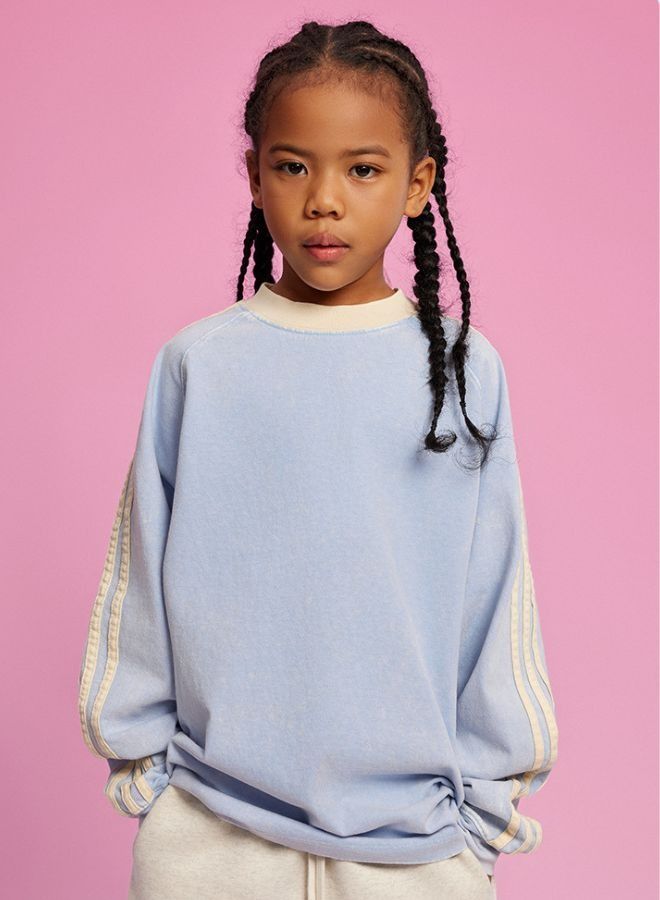 Unisex Kids Boy's and Girl's Long Sleeve Side Striped Sweatshirt