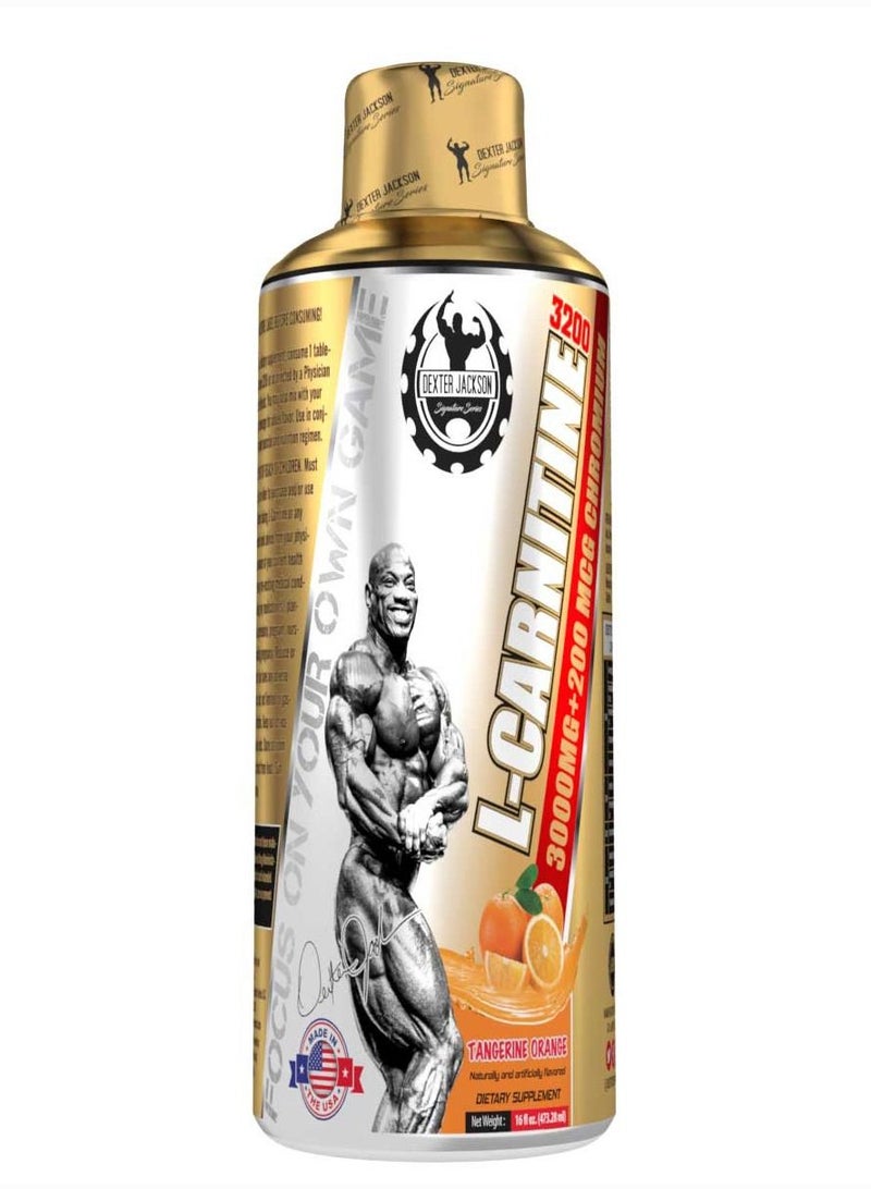 Dexter Jackson L-Carnitine 3200 Tangerine Orange - 473.28 ml