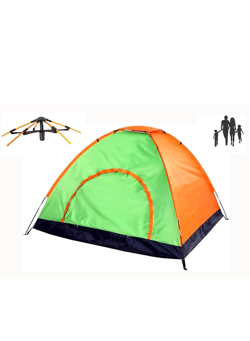 Automatic Camping Tent 4 Persons (200X200X135) CM,Instant Automatic Pop Up Dome Tent,Portable Windproof Lightweight for Family Backpacking Hunting Hiking Outdoor Beach Tent and Picnic Tent-Multicolour