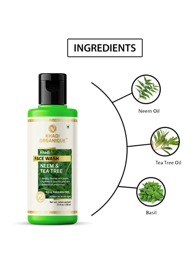 Herbal Neem And Tea Tree Face Wash Clear 210ml