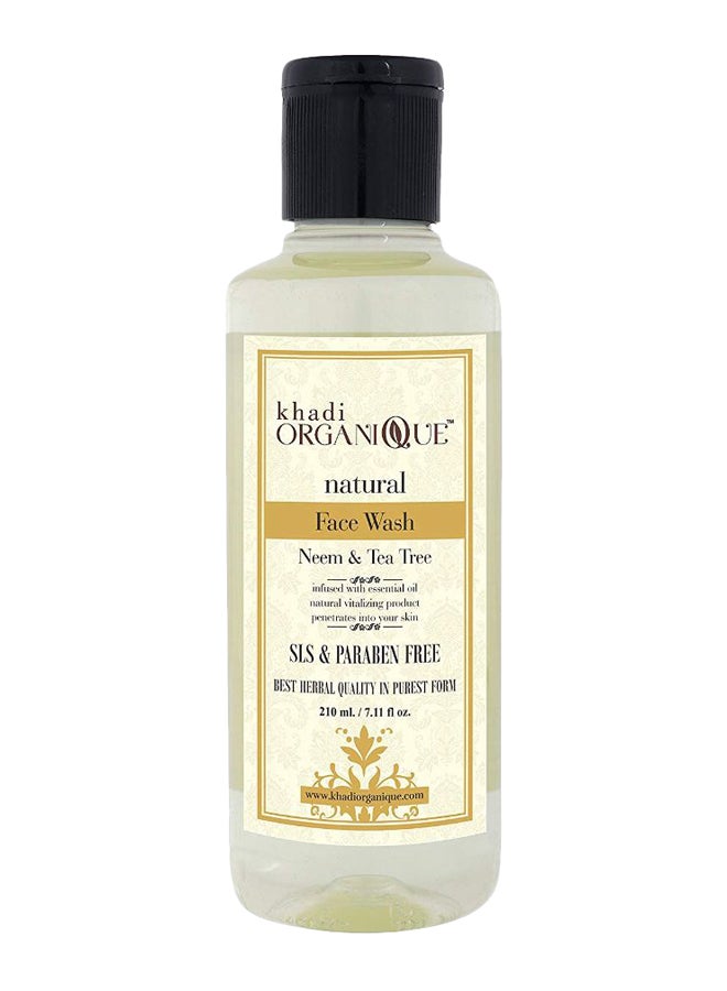 Natural Neem And Tea Tree Face Wash 210ml