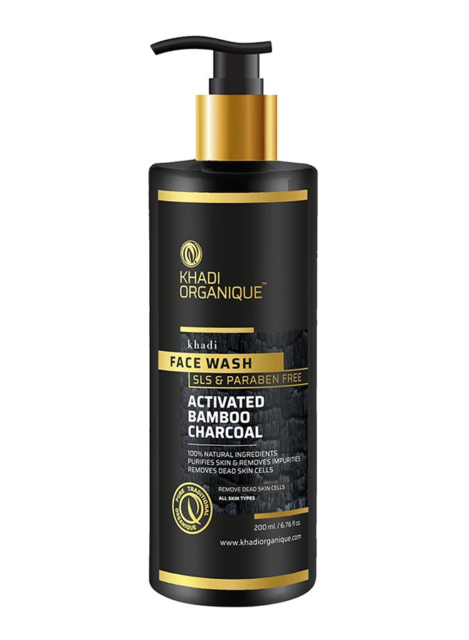 Activated Bamboo Charcoal Face Wash Black 200ml