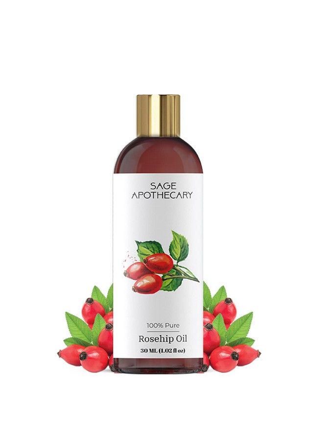 Rosehip Oil Healthier Hair And Glowing Skin ; For Thicker And Brighter Skin ;30 Ml