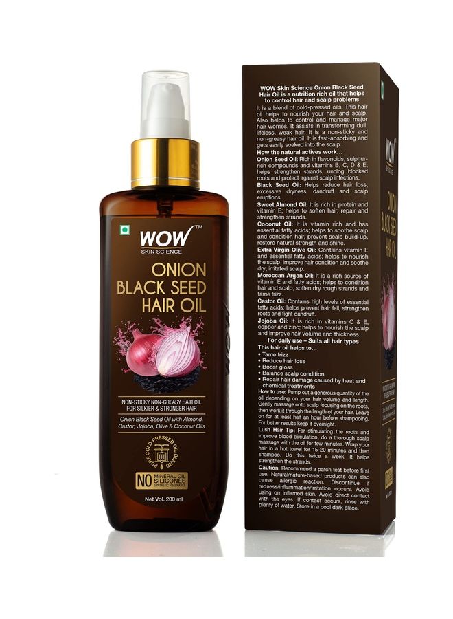 Skin Science Onion Black Seed Hair Oil Multicolour 200ml