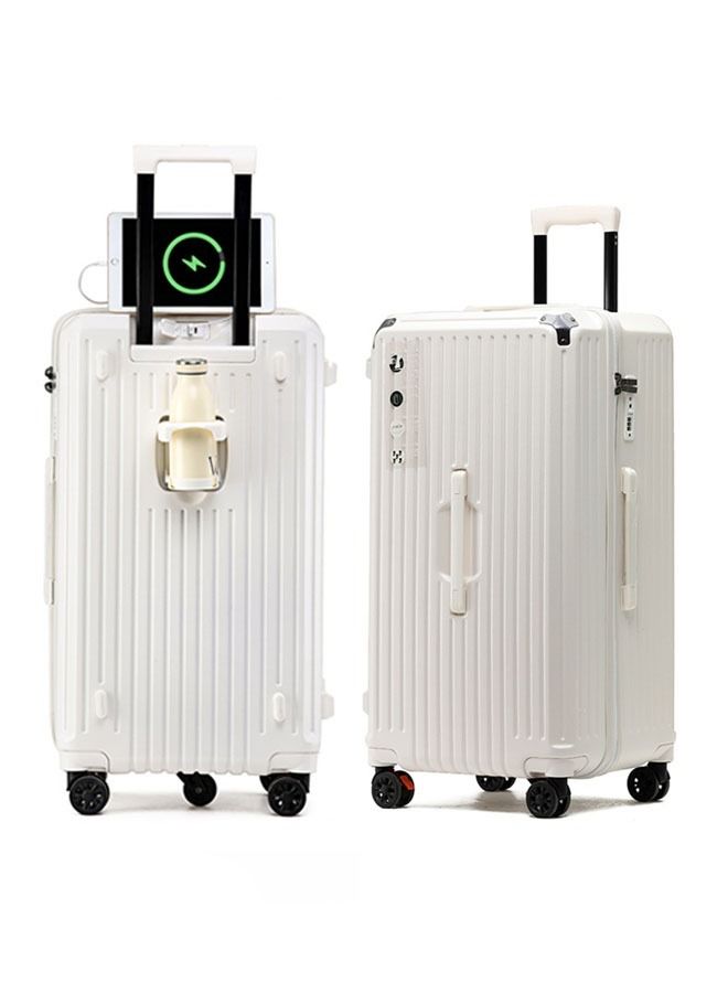 Set of 2 Premium Expandable Aluminum Frame ABS & PC Suitcase With USB charging port and C type and 5 wheel,24/32 Inch