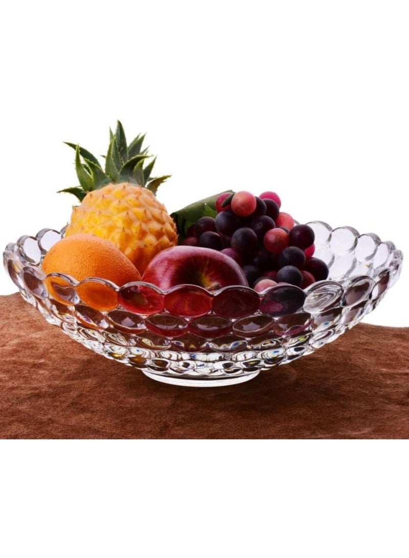 Voidrop Glass Bowl Crystal Design Bowls For Kitchen Home Décor fruit bowl Centerpiece Table Decorations Great For Dining Vegetable Bowls Serving Bowls, Salad Bowl Candy Bowl Fruit Bowl 30 cm