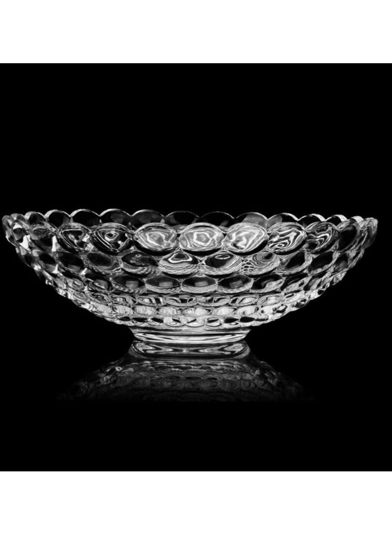 Voidrop Glass Bowl Crystal Design Bowls For Kitchen Home Décor fruit bowl Centerpiece Table Decorations Great For Dining Vegetable Bowls Serving Bowls, Salad Bowl Candy Bowl Fruit Bowl 30 cm