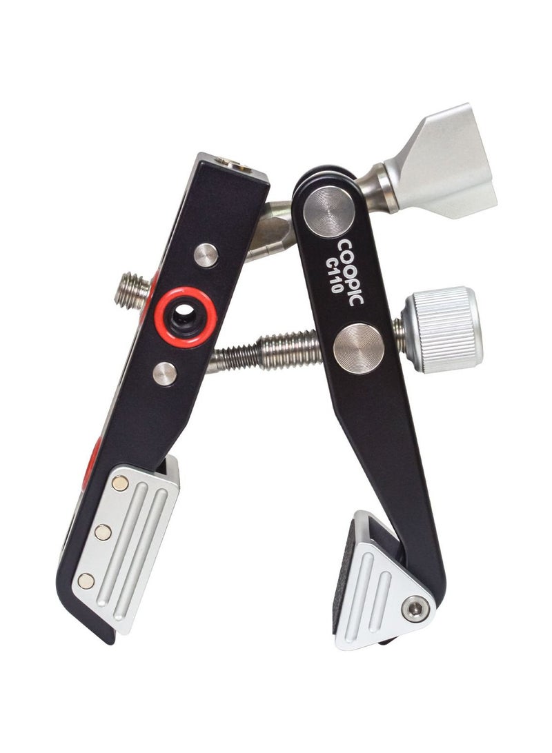 COOPIC C110 Heavy duty super clamp, multi-functional camera clamp with 1/4” thread for DSLR camera, Gopro, monitor, led light, etc