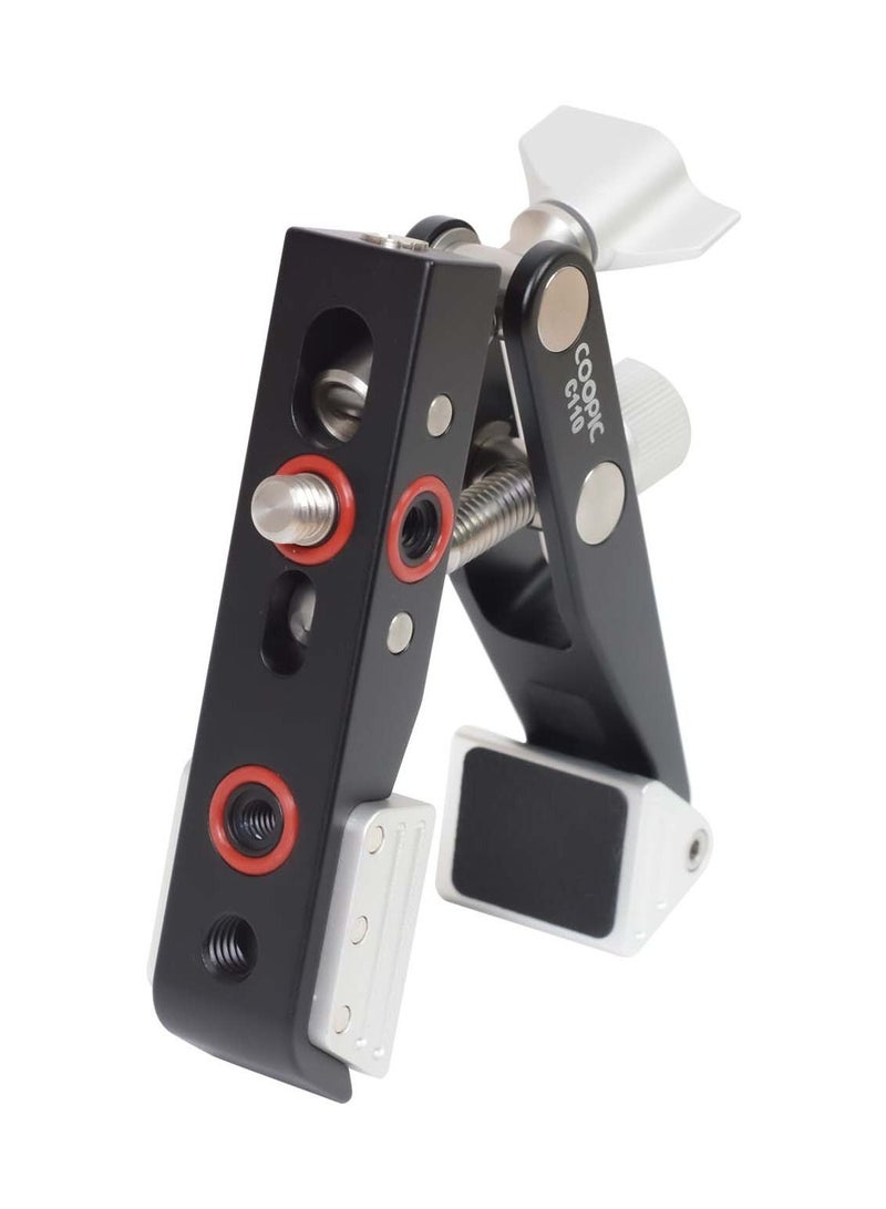 COOPIC C110 Heavy duty super clamp, multi-functional camera clamp with 1/4” thread for DSLR camera, Gopro, monitor, led light, etc