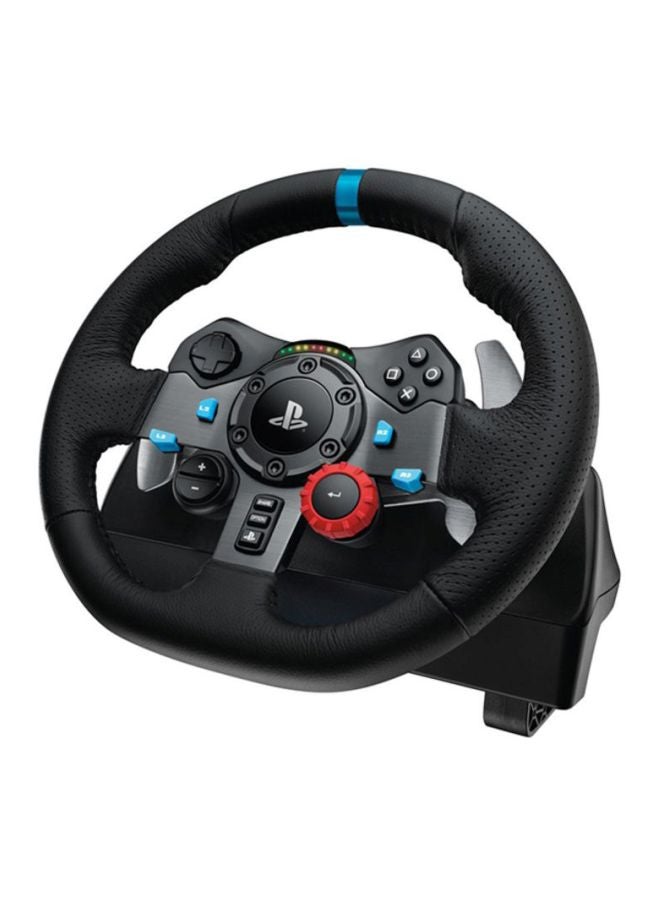 Logitech G29 Driving Force Racing Wheel And Floor Pedals, Real Force Feedback, Stainless Steel Paddle Shifters, Leather Steering Wheel Cover for PS5, PS4, PC And Mac