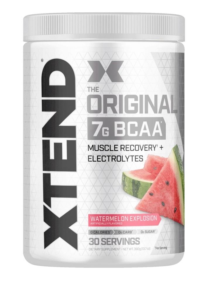 Xtend Original BCAA Powder, Sugar Free Post Workout, Muscle Recovery, Drink With Amino Acids 7g BCAAs, For Men And Women, Watermelon Explosion Flavor , 30 Servings