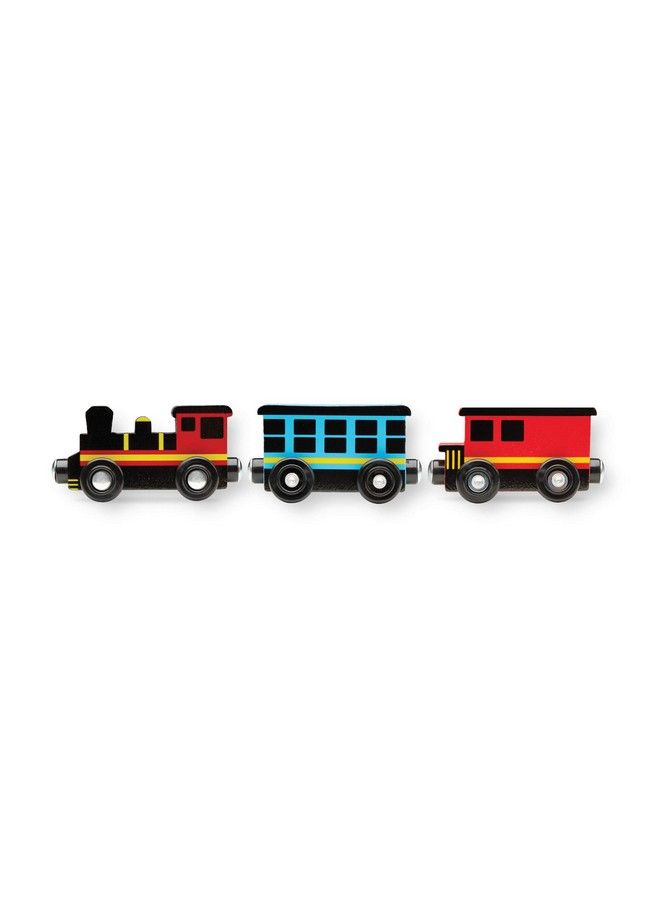 Round The Rails Train Activity Play Rug 3 Wooden Train Cars (39