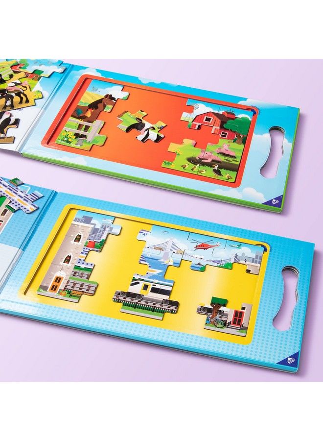 Takealong Magnetic Jigsaw Puzzles Travel Toy 2Pack Farm Vehicles