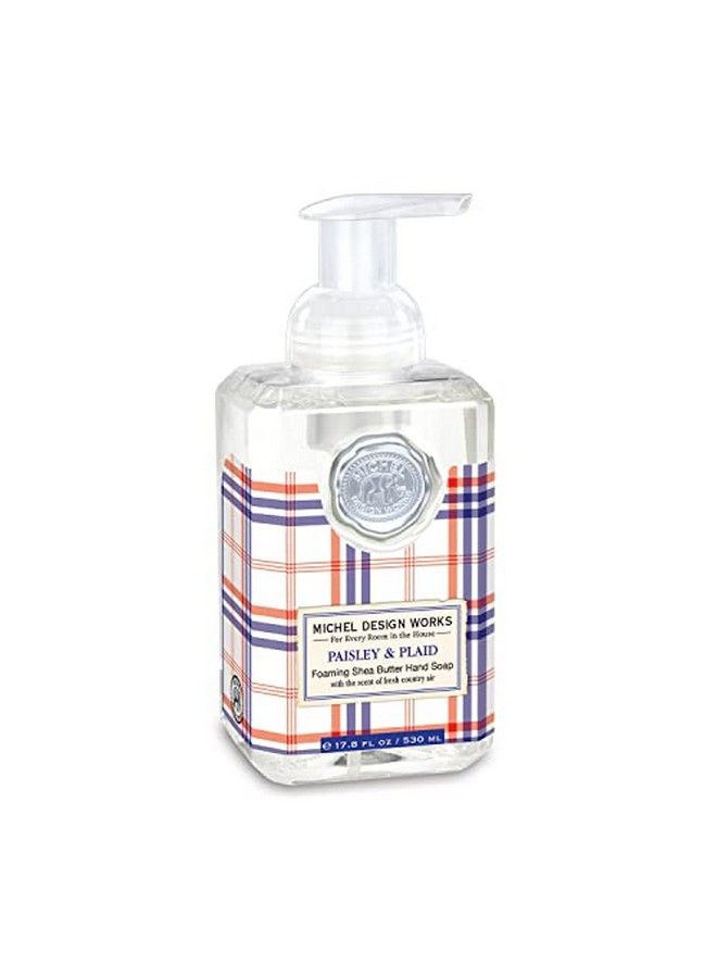 Foaming Hand Soap Paisley & Plaid (Red White And Blue Plaid Design)