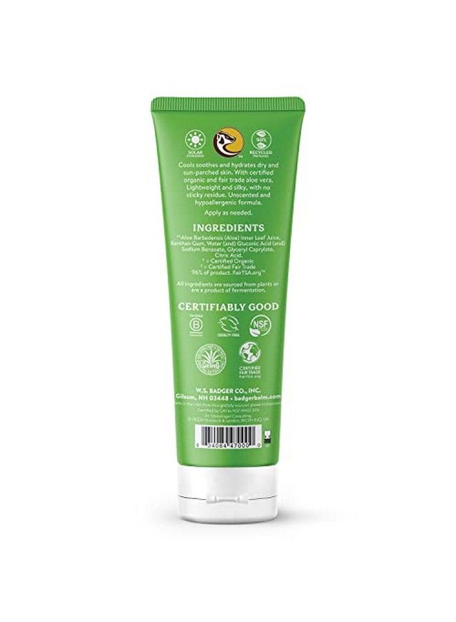 Aloe Vera After Sun Gel (2 Pack) Fair Trade And Certified Organic Aloe Vera Gel Cooling And Soothing Unscented 4 Oz