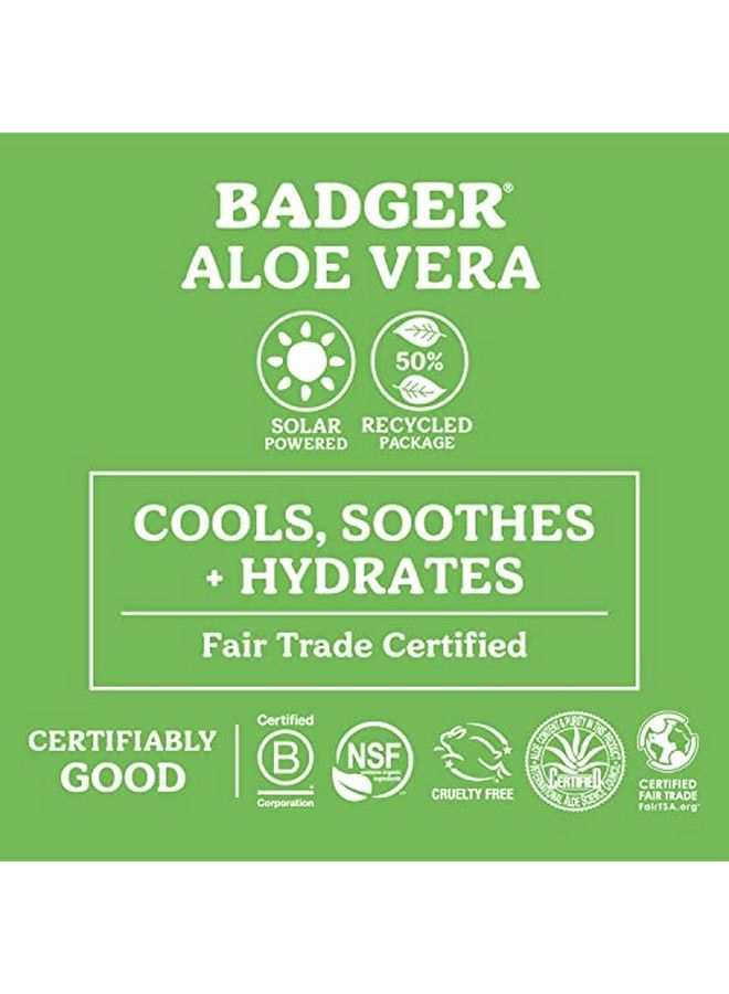 Aloe Vera After Sun Gel (2 Pack) Fair Trade And Certified Organic Aloe Vera Gel Cooling And Soothing Unscented 4 Oz