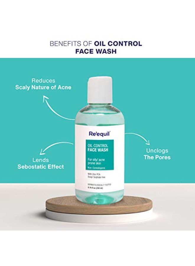 Oil Control Anti Acne Face Wash For Oily, Sensitive And Acne Prone Skin - 200Ml, Sulphate Free, Soap Free
