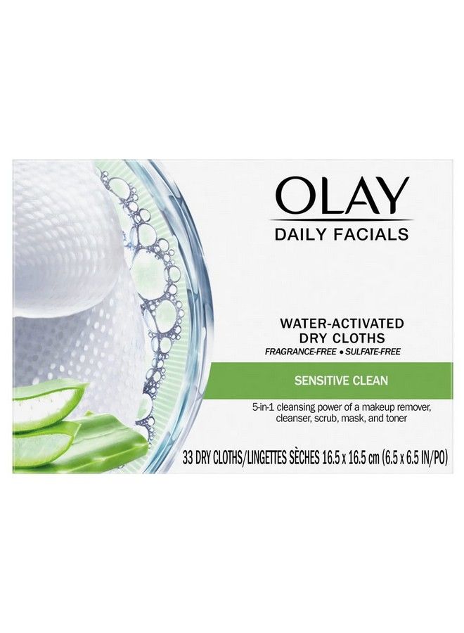 Daily Facials Gentle Clean 5In1 Water Activated Cloths With Vitamin E For Younger Looking Skin 33 Ea (Pack Of 2)