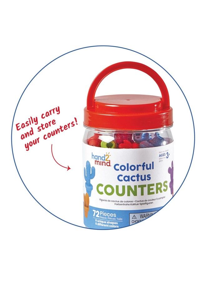 Colorful Cactus Counters Counters For Kids Math Counting Objects Color Sorting Toys For Counting Sorting Toys Counting Manipulatives Preschool Learning Montessori Math Materials