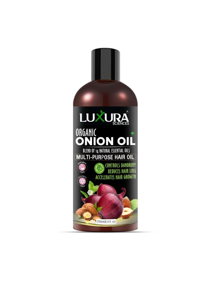 Luxura Sciences 250 ML Onion Hair Oil with 14 Essential Oils