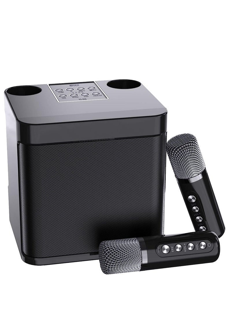 SU-YOSD YS-203 Wireless Karaoke Speaker With Two Wireless Microphones