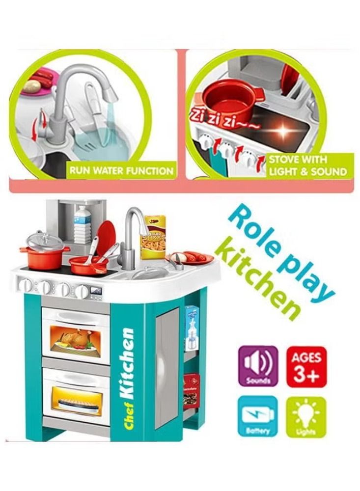 49-Piece Role Play Kitchen Set 34.5X33X72.5cm